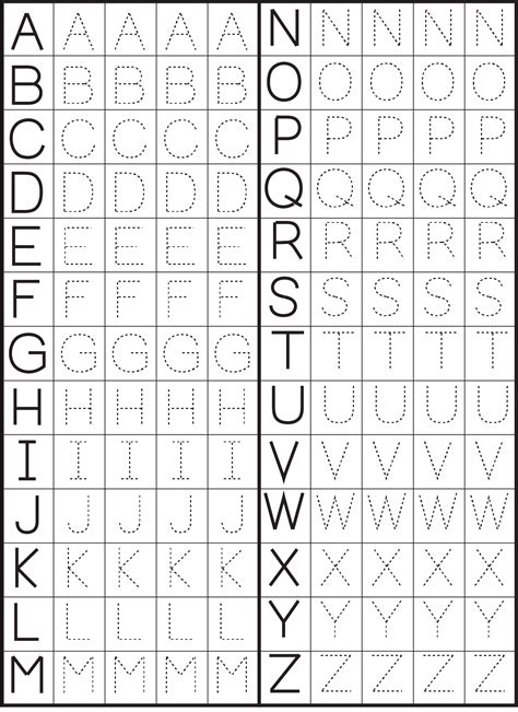 free printable letter tracing worksheets for preschoolers|Free Tracing Worksheets For Preschool & Kindergarten .